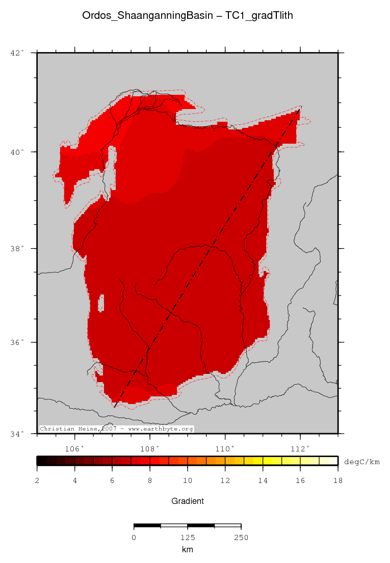 Ordos (Shaanganning) Basin location map