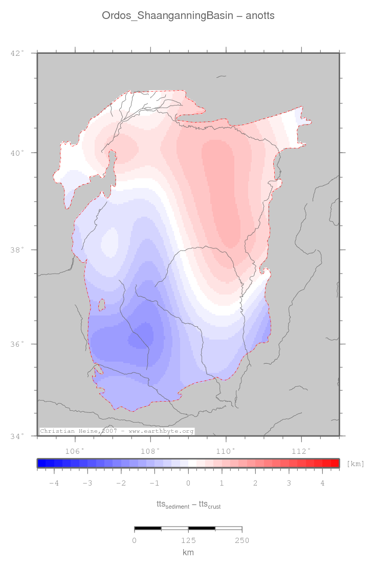 Ordos (Shaanganning) Basin location map