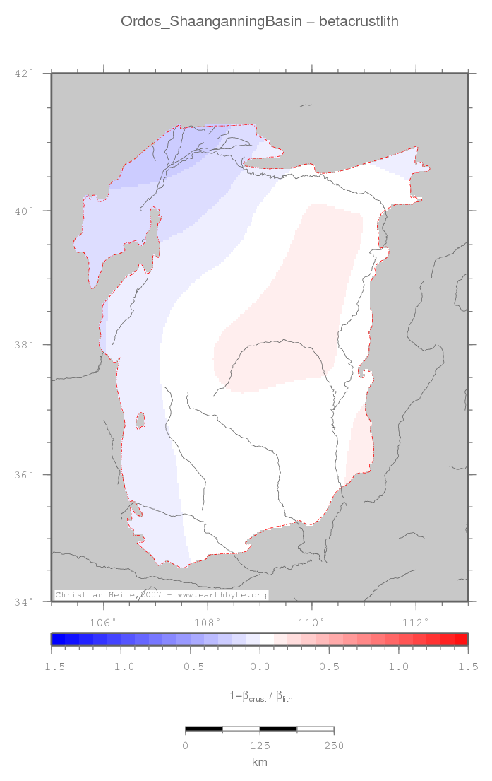 Ordos (Shaanganning) Basin location map