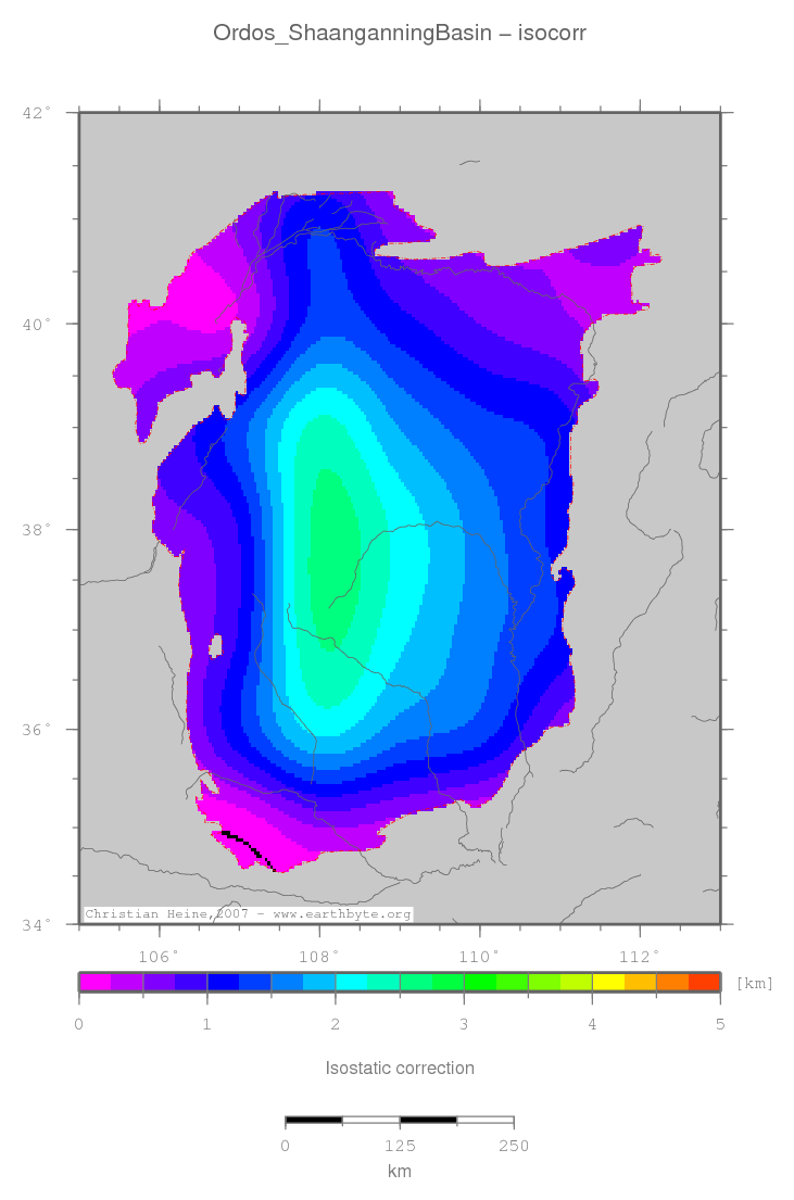 Ordos (Shaanganning) Basin location map