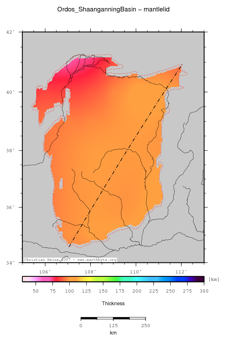 Ordos (Shaanganning) Basin location map