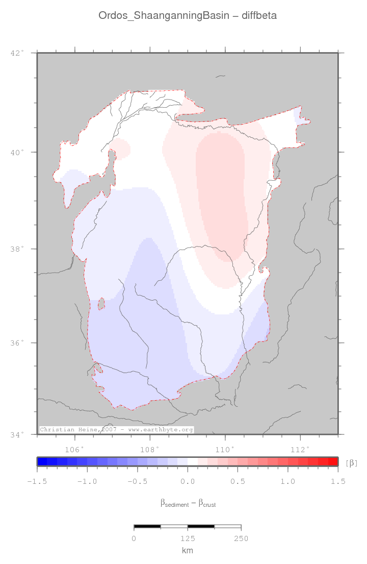 Ordos (Shaanganning) Basin location map