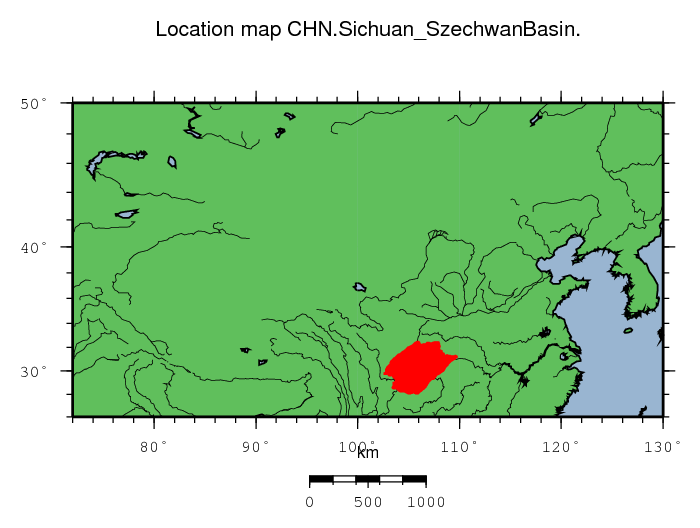 Sichuan (Szechwan) Basin location map