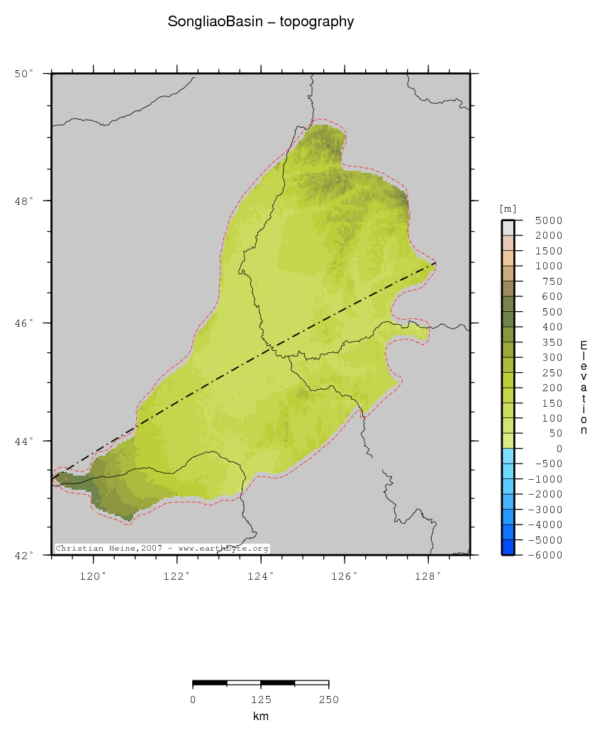 Songliao Basin location map