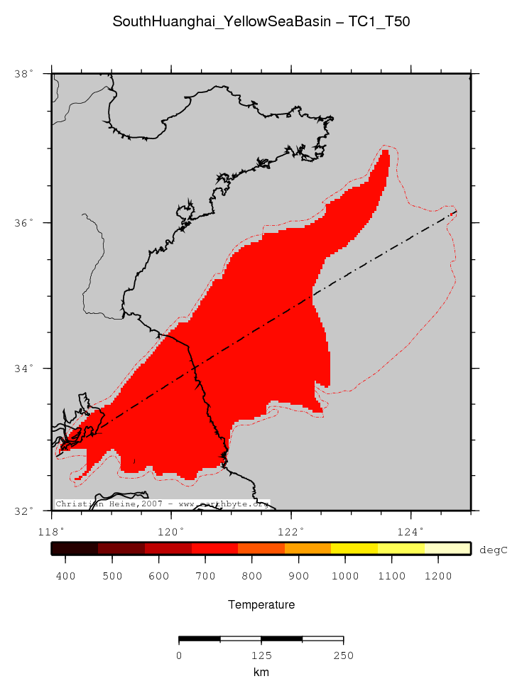 South Huanghai (Yellow Sea) Basin location map