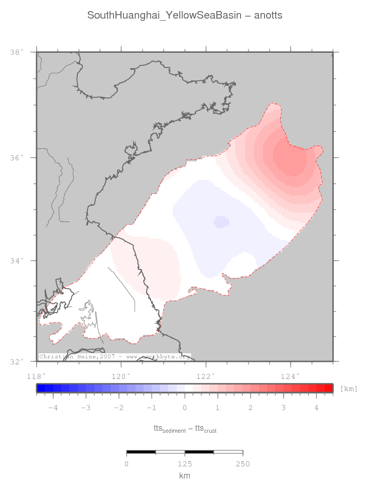 South Huanghai (Yellow Sea) Basin location map