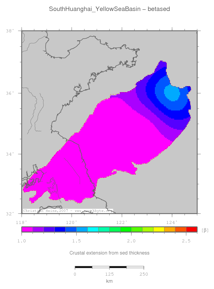 South Huanghai (Yellow Sea) Basin location map