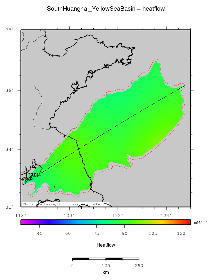 South Huanghai (Yellow Sea) Basin location map