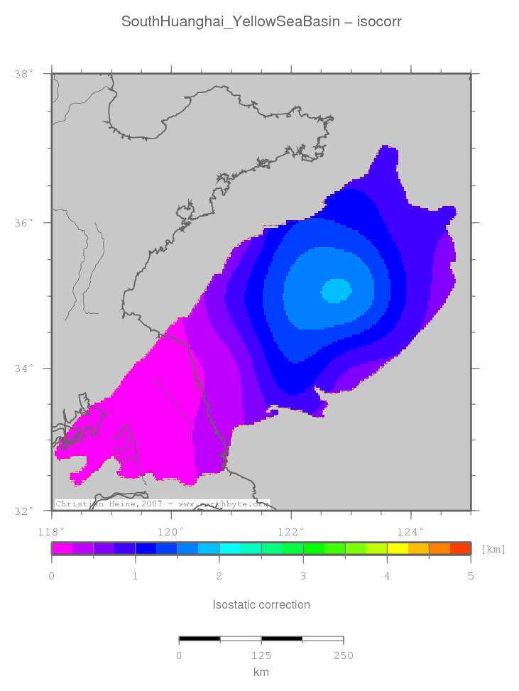 South Huanghai (Yellow Sea) Basin location map