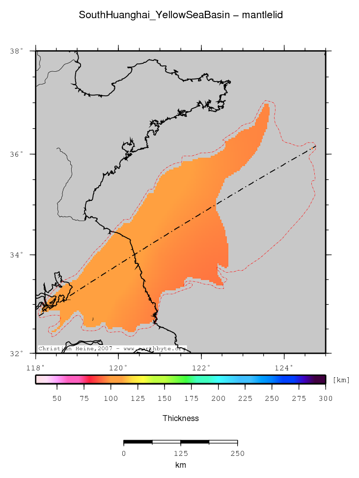 South Huanghai (Yellow Sea) Basin location map