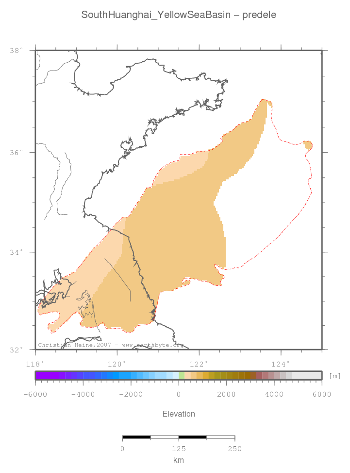 South Huanghai (Yellow Sea) Basin location map