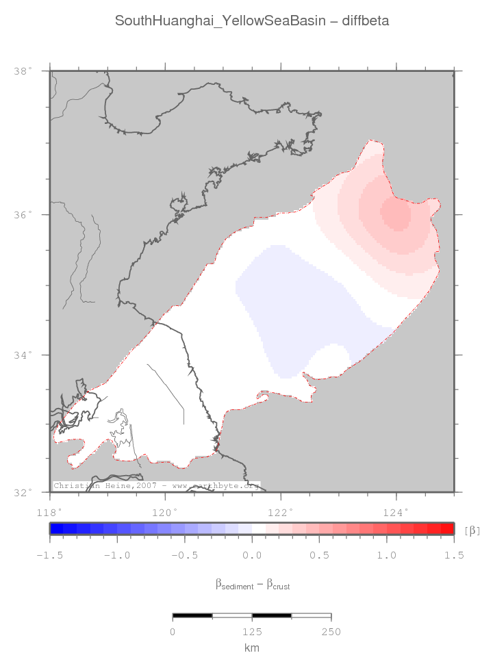 South Huanghai (Yellow Sea) Basin location map