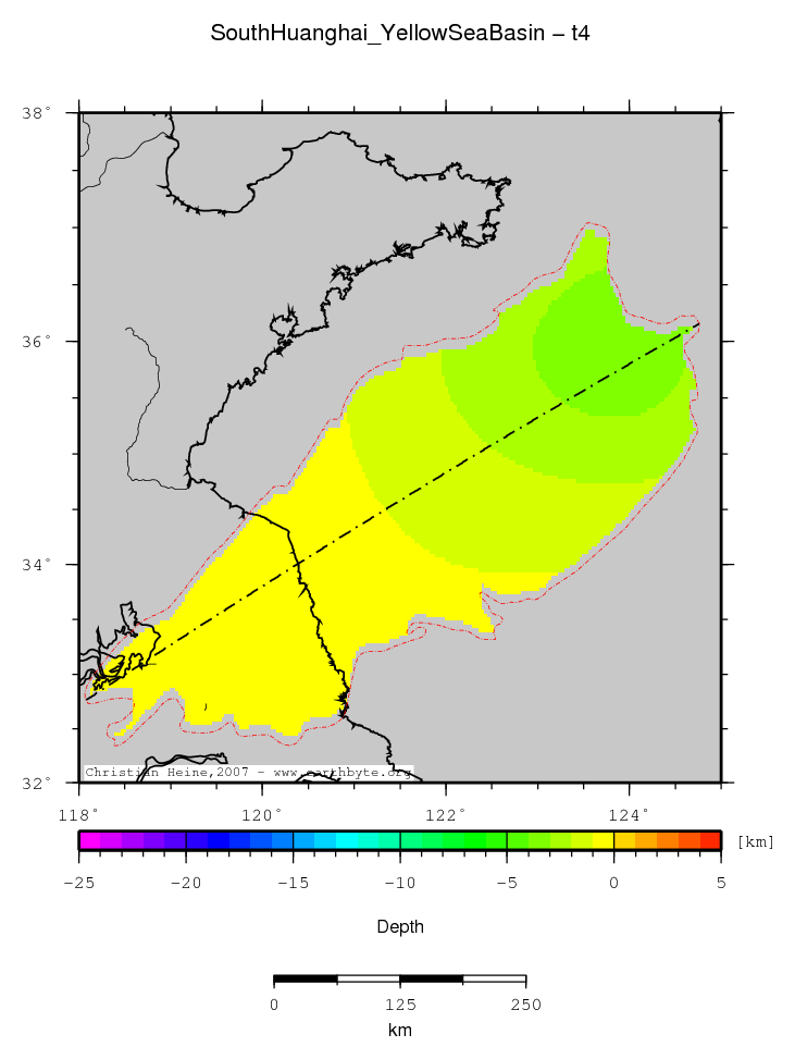 South Huanghai (Yellow Sea) Basin location map