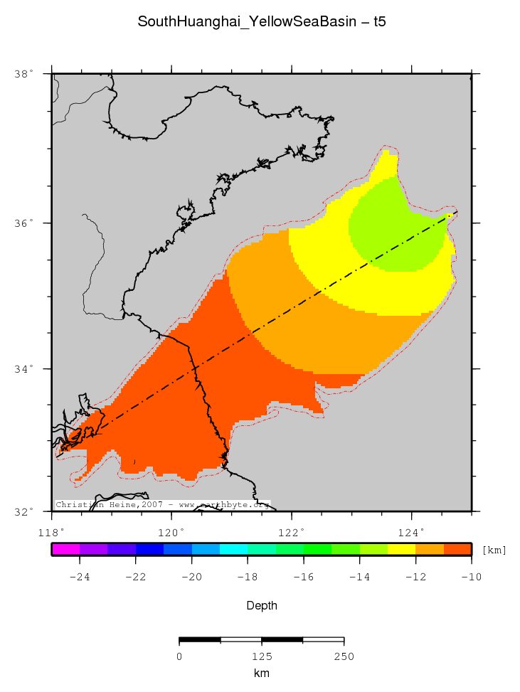 South Huanghai (Yellow Sea) Basin location map