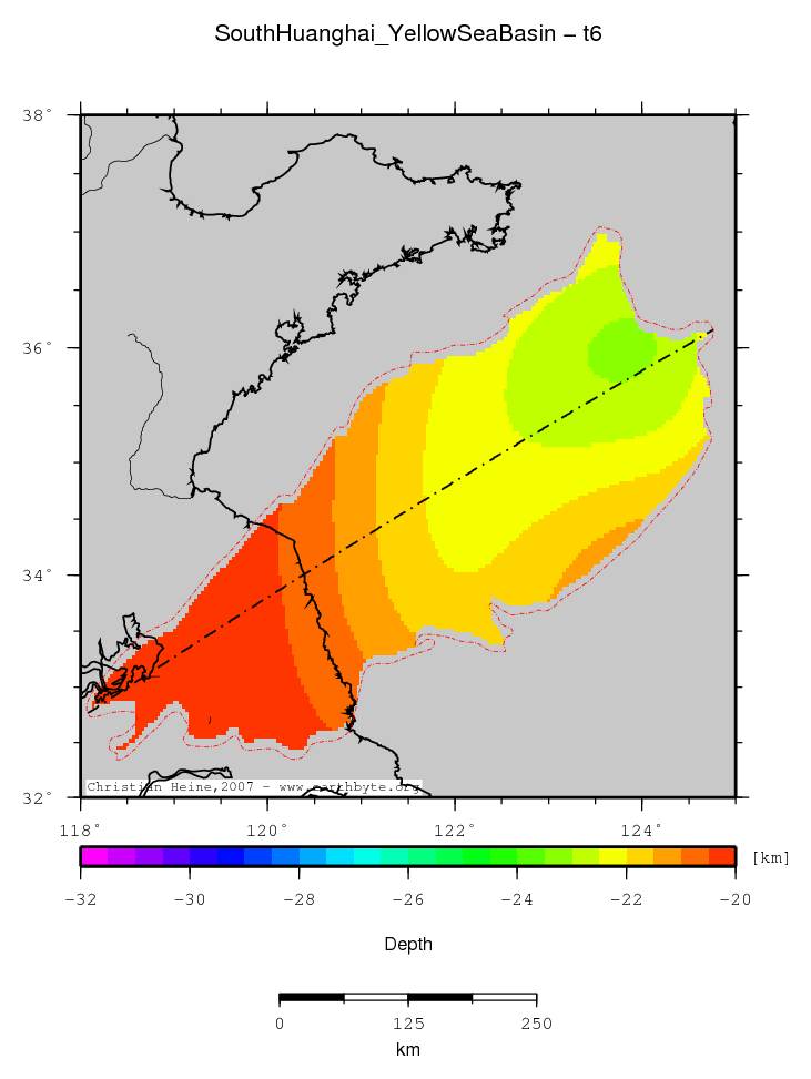 South Huanghai (Yellow Sea) Basin location map