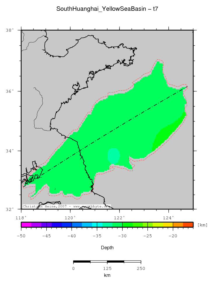 South Huanghai (Yellow Sea) Basin location map