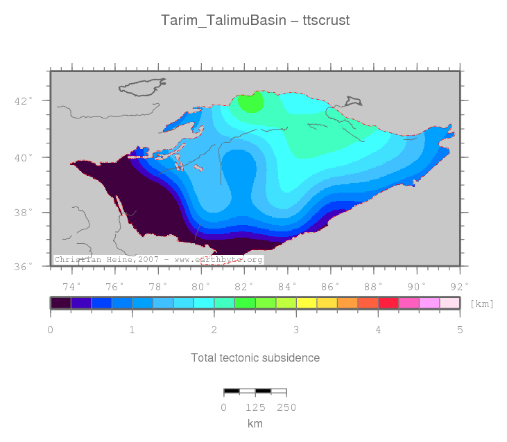 Tarim (Talimu) Basin location map