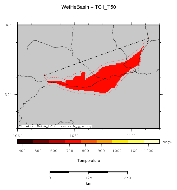 Wei He Basin location map