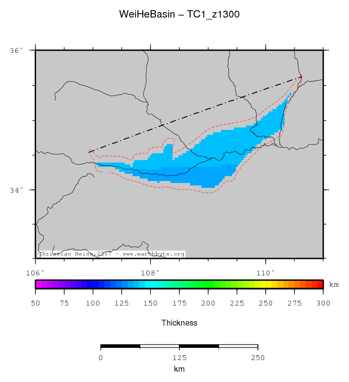 Wei He Basin location map