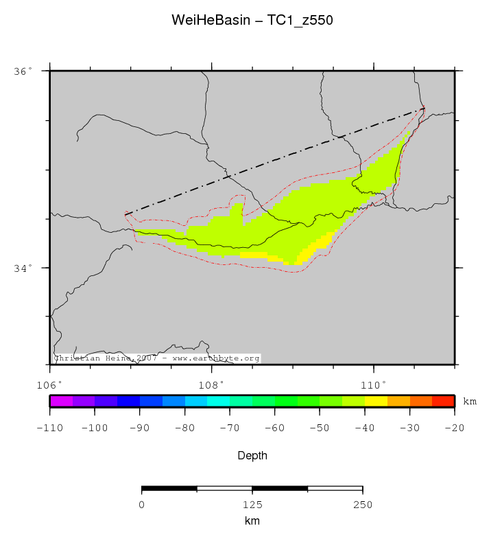 Wei He Basin location map