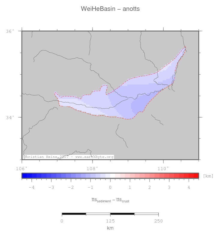 Wei He Basin location map