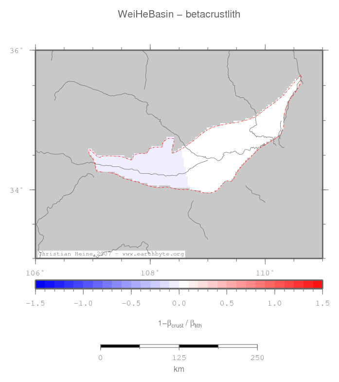 Wei He Basin location map