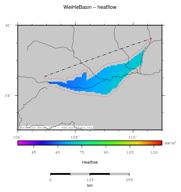 Wei He Basin location map