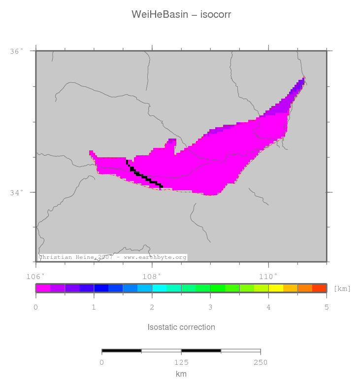 Wei He Basin location map