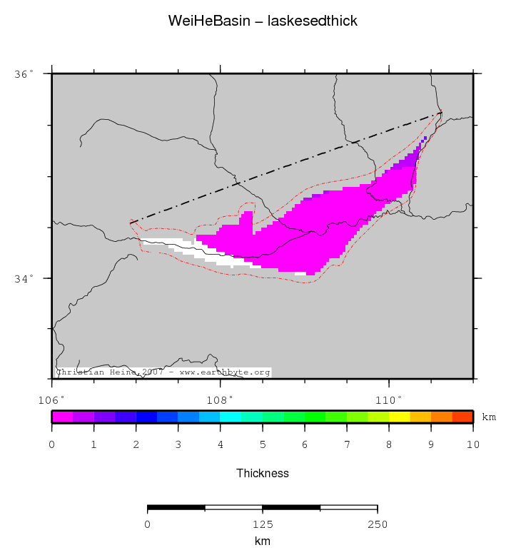 Wei He Basin location map