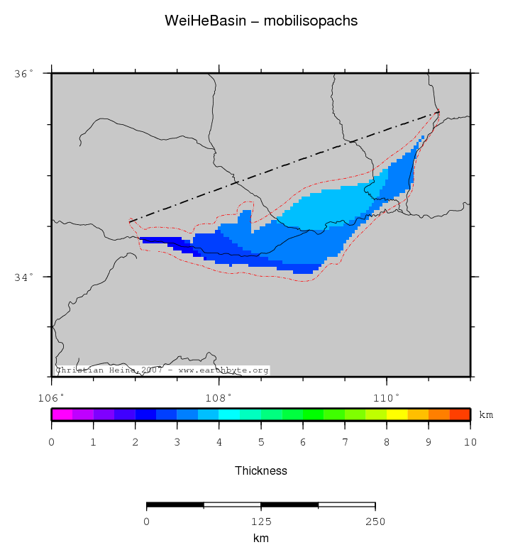 Wei He Basin location map