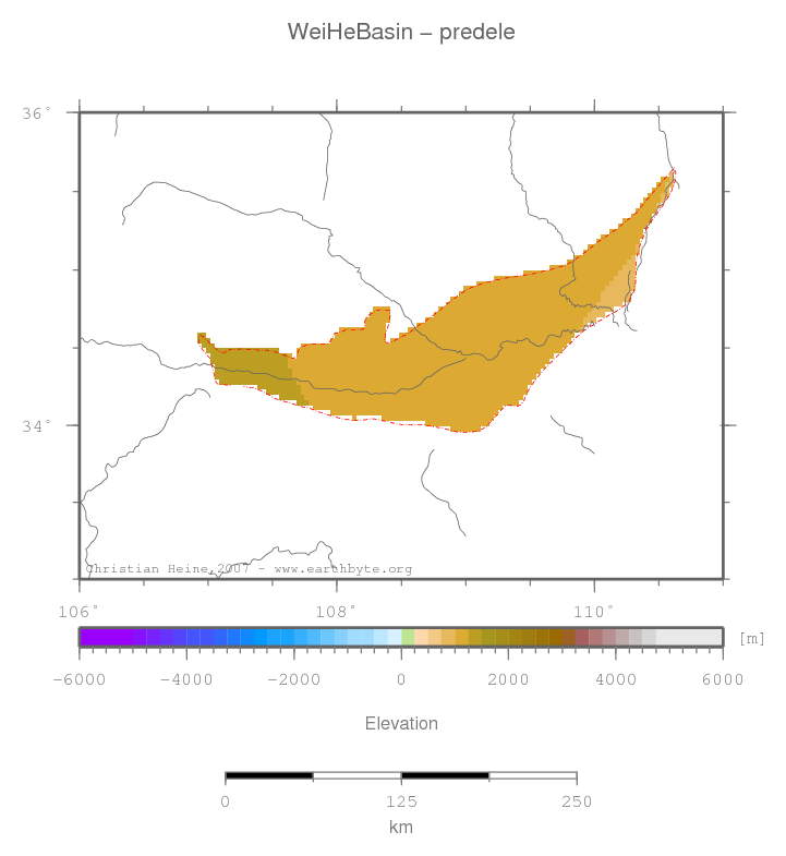 Wei He Basin location map