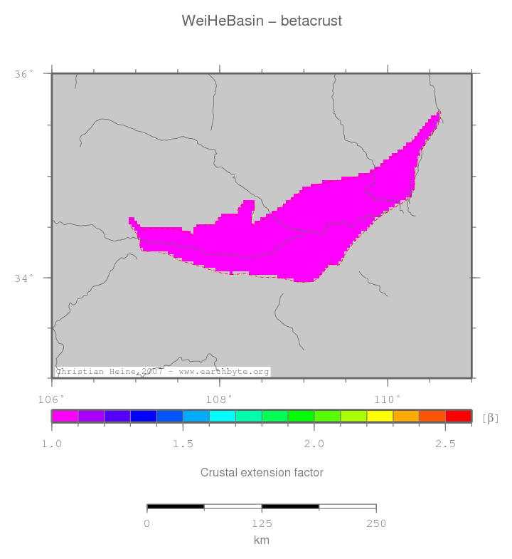 Wei He Basin location map