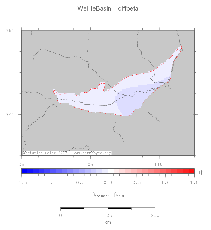 Wei He Basin location map