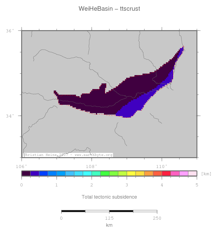 Wei He Basin location map