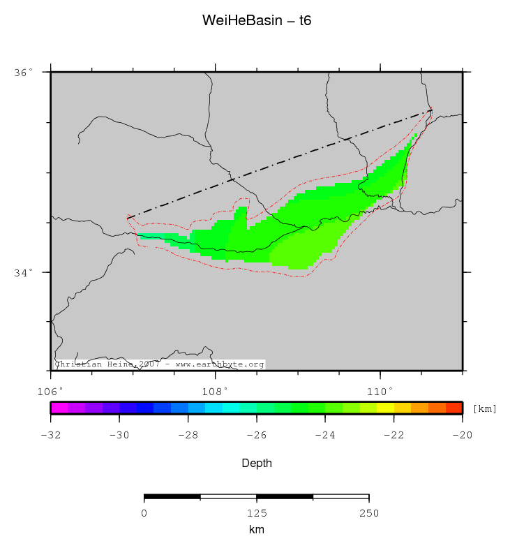 Wei He Basin location map