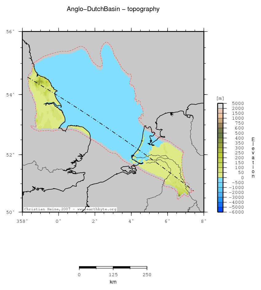 Anglo-Dutch Basin location map