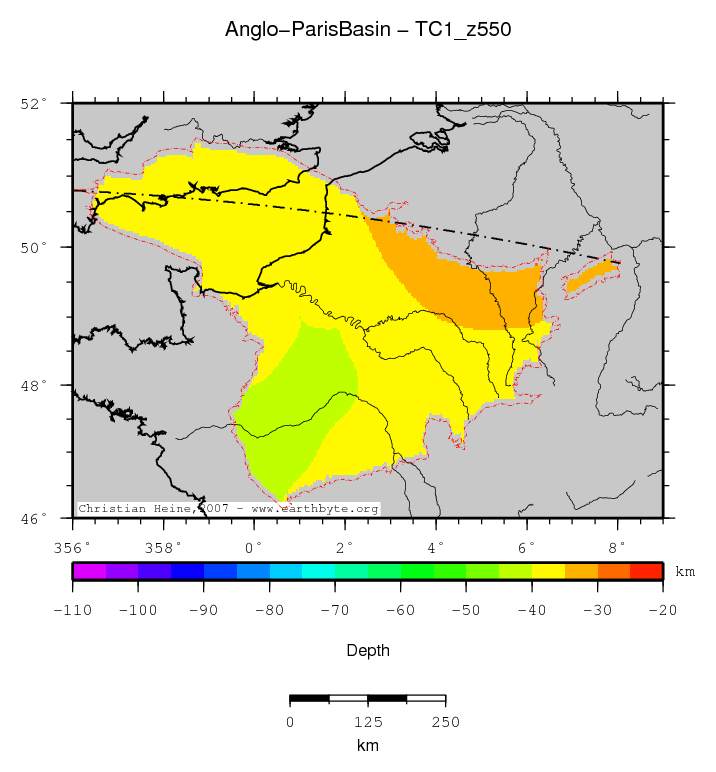 Anglo-Paris Basin location map