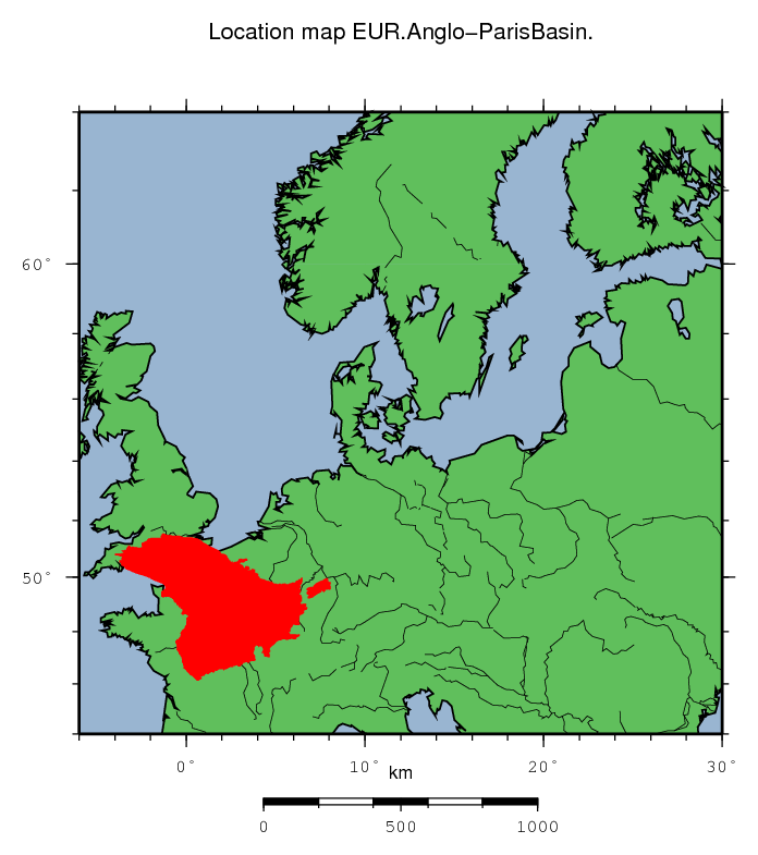 Anglo-Paris Basin location map