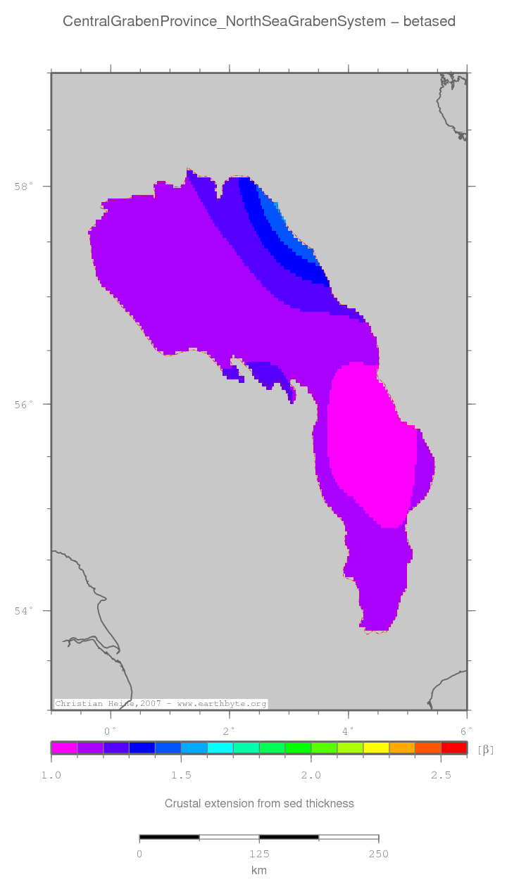 Central Graben Province (North Sea Graben System) location map