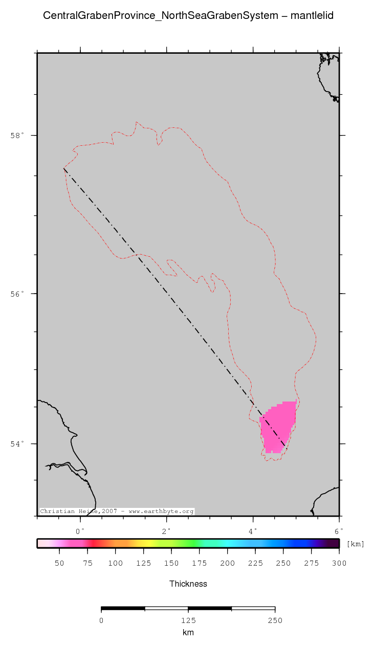 Central Graben Province (North Sea Graben System) location map