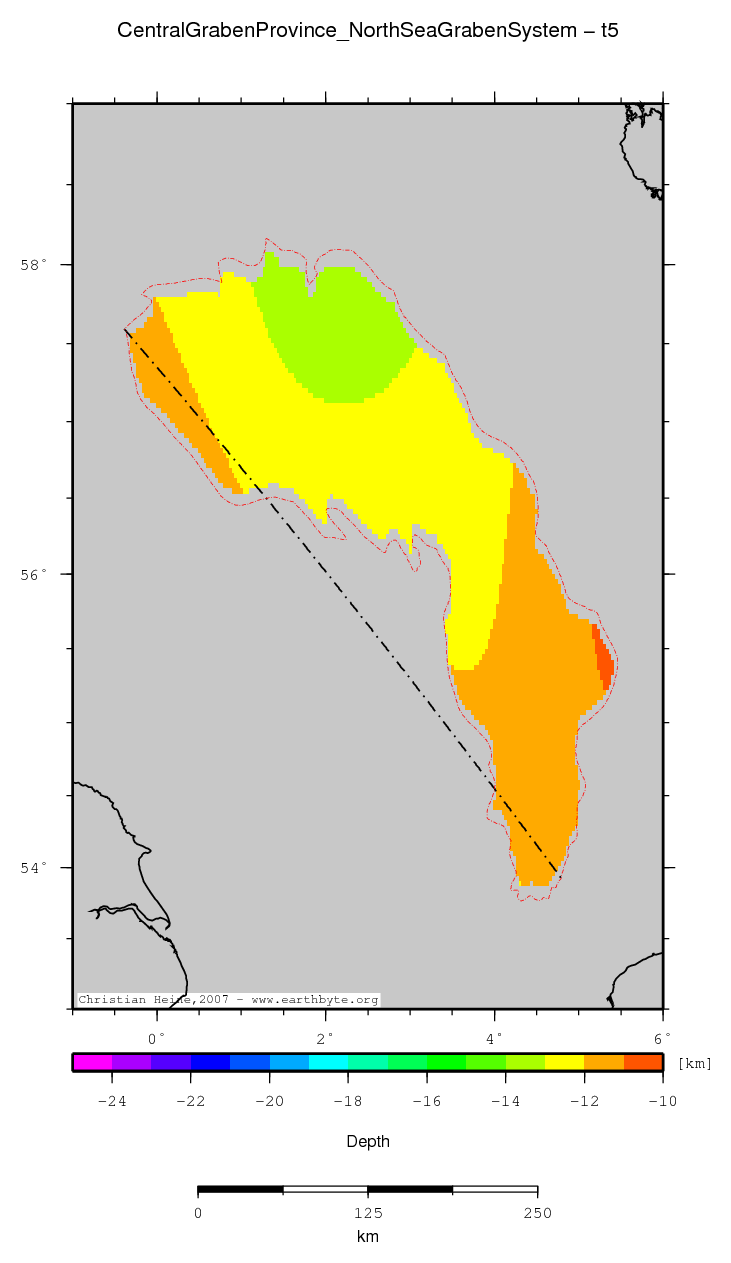 Central Graben Province (North Sea Graben System) location map