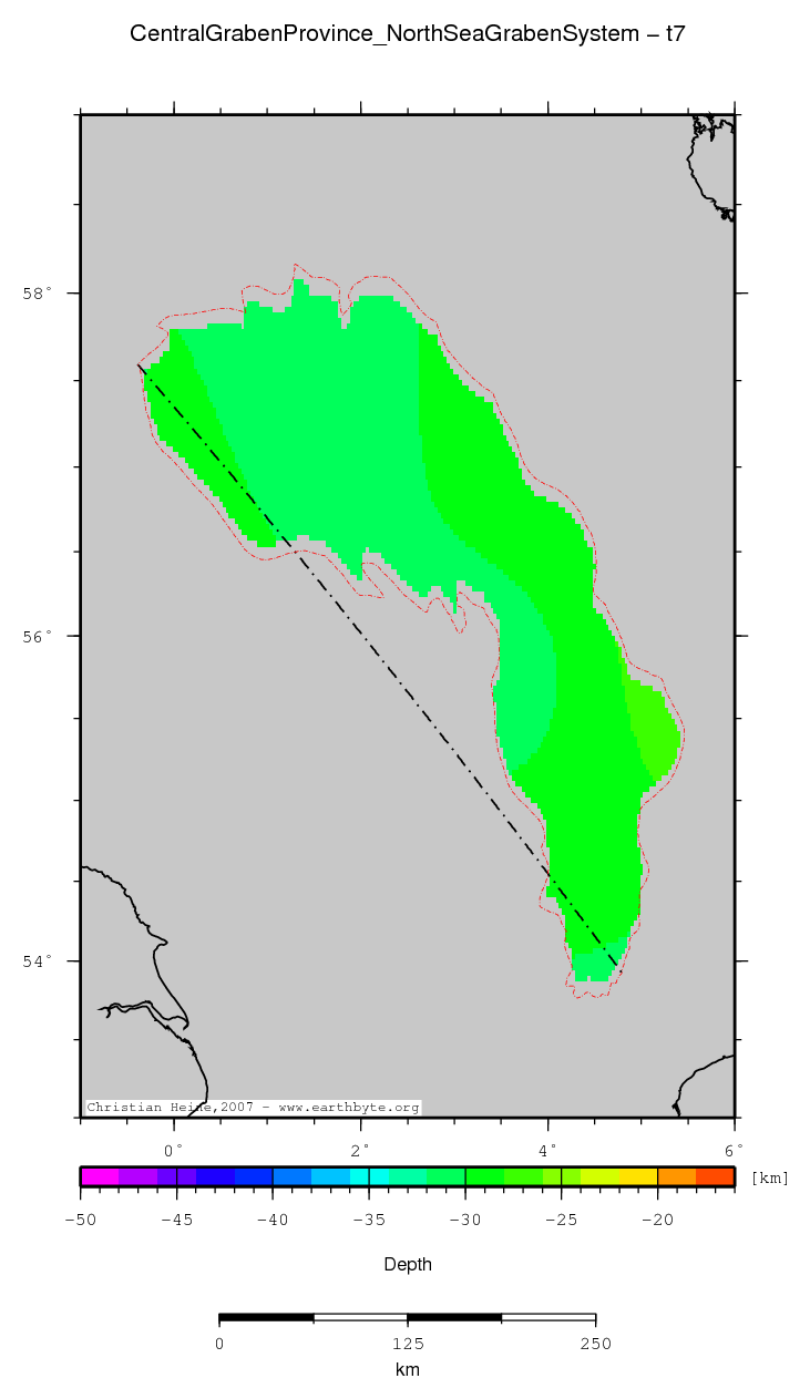 Central Graben Province (North Sea Graben System) location map