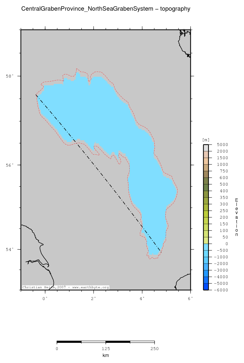 Central Graben Province (North Sea Graben System) location map