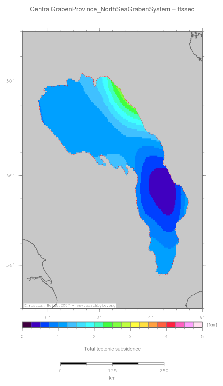 Central Graben Province (North Sea Graben System) location map