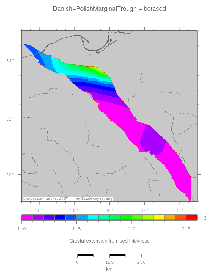 Danish-Polish Marginal Trough location map