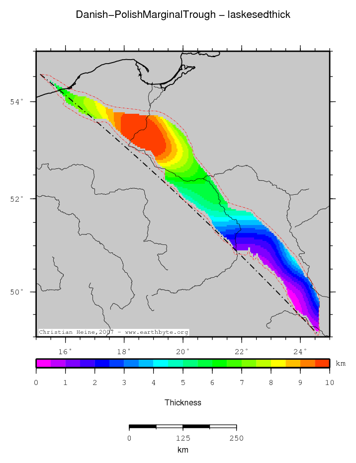 Danish-Polish Marginal Trough location map