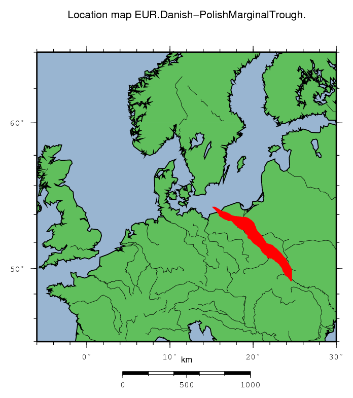 Danish-Polish Marginal Trough location map