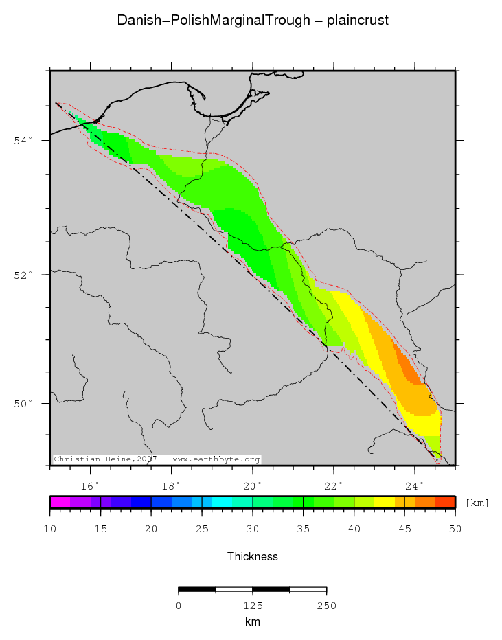 Danish-Polish Marginal Trough location map