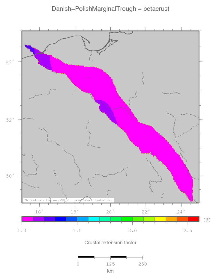 Danish-Polish Marginal Trough location map