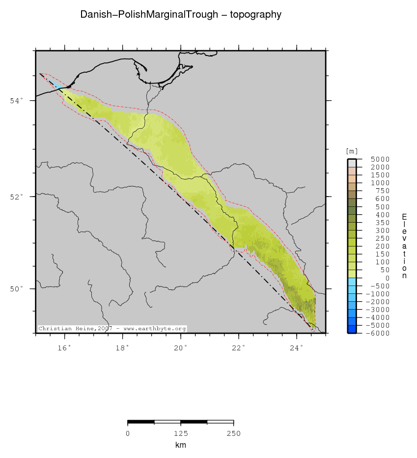 Danish-Polish Marginal Trough location map